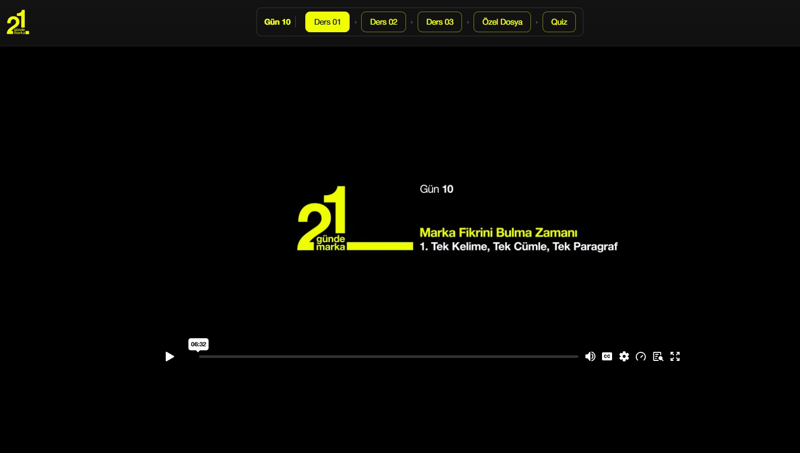 21 Günde Marka digital product — Türkiye